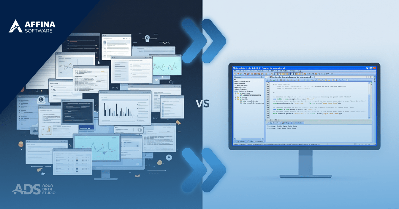 Aqua Data Studio: una sola interfaz para gobernar bases de datos complejas